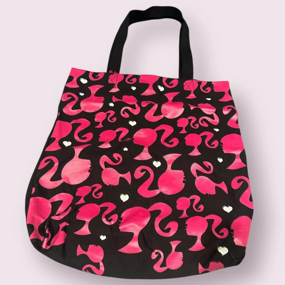 Stylish Black and Pink Barbie Tote Bag - Picture 2 of 10